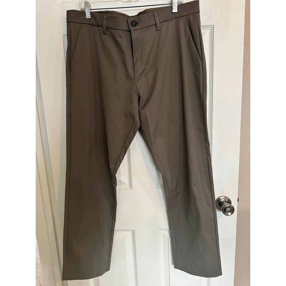 Mens 36 X 30 Flat Front Dress Pants Brown